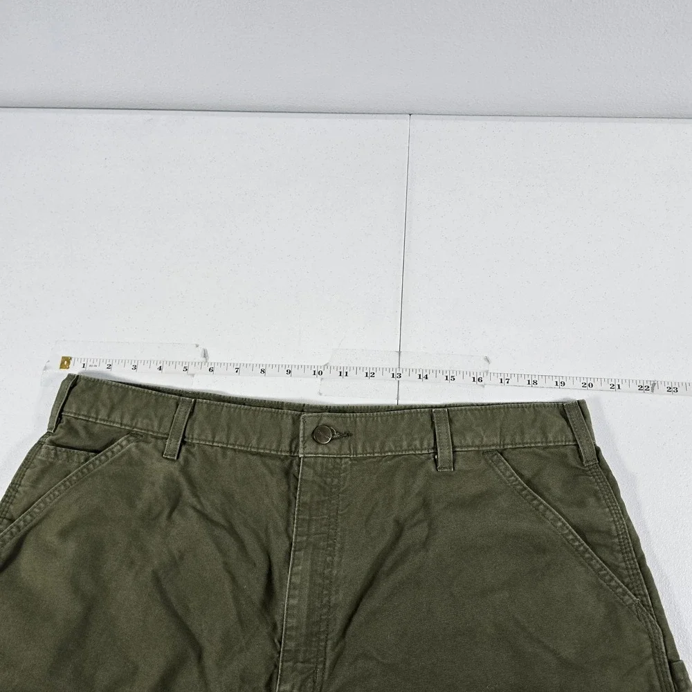 Carhartt B144 ARG Mens 40 Original Fit Canvas Work‎ Carpenter Shorts Olive Green